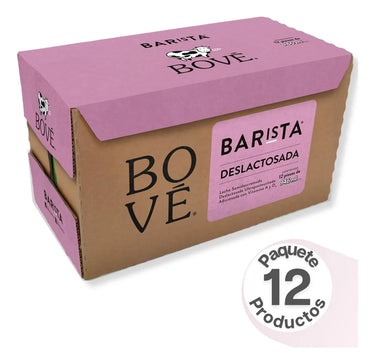 Pack 12 Leche Semidescremada Deslactosada Bové Barista946 Ml